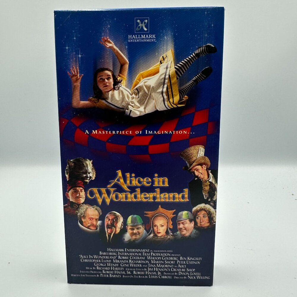Alice In Wonderland 1999 VHS Hallmark Entertainment Star-Studded Cast Family Fan